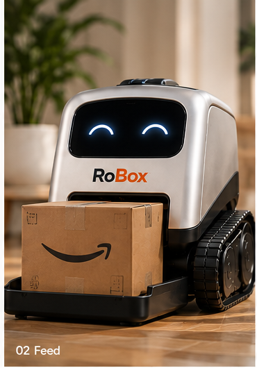 RoBox ready to receive cardboard boxes